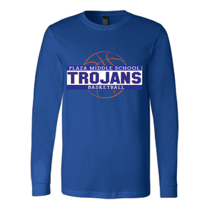 Plaza Trojans Basketball Long Sleeve T-Shirt - Fidgety