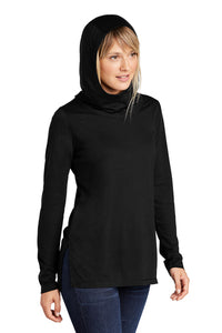 Glitter Tri-Blend Wicking Long Sleeve Hoodie / Black / Salem Middle School Staff