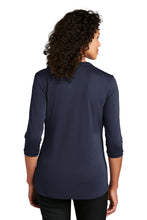 Ladies UV Choice Pique Henley / Navy / Independence Middle School Staff