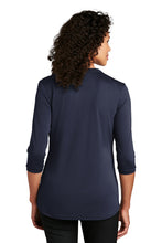 Ladies UV Choice Pique Henley / Navy / Salem Middle School Staff