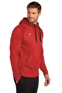 Nike Therma-FIT Pullover Fleece Hoodie / Red / Cape Henry Swimming