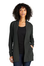 Ladies Microterry Cardigan / Charcoal / Trantwood Elementary Staff