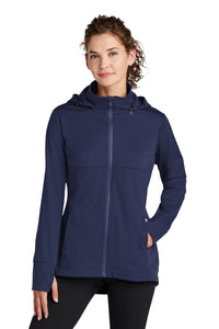 Ladies Hooded Soft Shell Jacket / Navy / Virginia Association Of Governmental Procurement