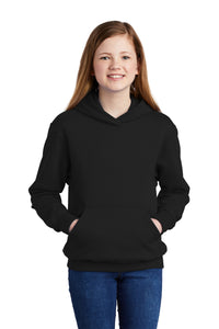 Fleece Pullover Hooded Sweatshirt (Youth & Adult) / Black / Larkspur Middle School Track