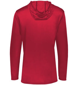 Hooded Long Sleeve T-Shirt / Red / Bayside High School Sports Medicine