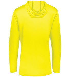 Hooded Long Sleeve T-Shirt / Safety Yellow / Bayside High School Boys Lacrosse