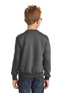 Core Fleece Crewneck Sweatshirt (Youth & Adult) / Dark Heather Grey / Cape Henry Collegiate