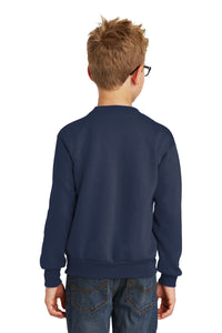Core Fleece Crewneck Sweatshirt (Youth & Adult) / Navy / Malibu Elementary