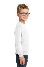 Core Fleece Crewneck Sweatshirt (Youth & Adult) / White / Lynnhaven Middle School Boys Soccer
