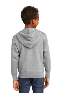 Fleece Full-Zip Hooded Sweatshirt (Youth & Adult) / Ash / Three Oaks Elementary School