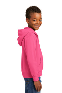 Fleece Full-Zip Hooded Sweatshirt (Youth & Adult) / Neon Pink / Three Oaks Elementary School