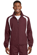Tricot Warm Up Jacket  (Youth & Adult) / Maroon & White / Great Neck Basketball