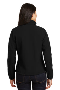 Ladies Textured Soft Shell Jacket / Black / Catholic High School Swimming Team