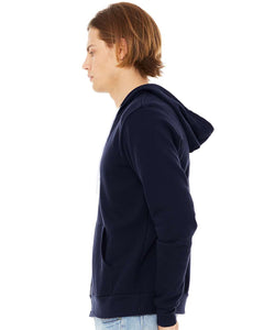 Unisex Sponge Fleece Full-Zip Hoodie / Navy / Disc Dudes Disc Golf