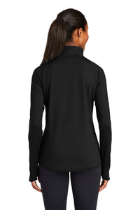 Ladies Sport Stretch 1/2-Zip Pullover / Black / Kings Grant Elementary Staff