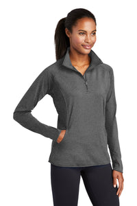 Ladies Sport-Wick Stretch 1/2-Zip Pullover / Charcoal Heather / Cape Henry Collegiate Baseball