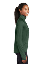 Ladies Stretch 1/2-Zip Pullover / Forest Green / Cox High School Track and Field