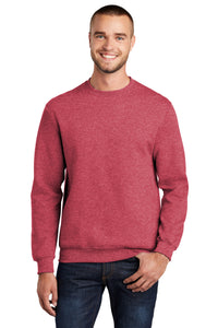 Core Fleece Crewneck Sweatshirt / Heather Red / Bayside Health Sciences Academy