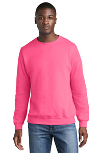 Core Fleece Crewneck Sweatshirt (Youth & Adult) / Neon Pink / Malibu Elementary