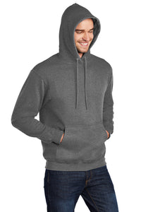 Fleece Hooded Pullover / Graphite Heather / Lynnhaven Middle Wrestling