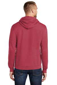 Fleece Pullover Hooded Sweatshirt / Heather Red / Cape Henry Strength & Conditioning