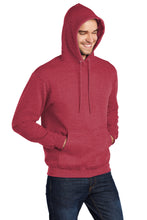 Fleece Pullover Hooded Sweatshirt / Heather Red / Cape Henry Strength & Conditioning