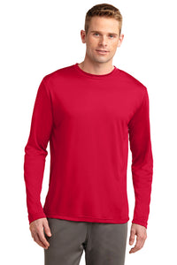 Long Sleeve Performance T-Shirt / Red / Cape Henry Soccer - Fidgety