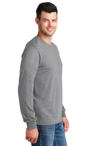 Long Sleeve Core Cotton Tee (Youth & Adult) /Athletic Heather / Brandon Middle School