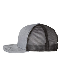 Adjustable Snapback Trucker Cap / Heather Grey/Black / Tallwood High school Boys Soccer