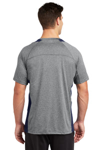 Heather Colorblock Contender Tee / Grey/Navy  / Disc Dudes Disc Golf