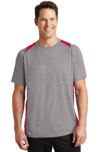 Heather Colorblock Contender Tee / Red & Grey / Cape Henry Strength & Conditioning