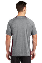 Heather Colorblock Performance Tee / Silver / Great Neck Middle Wrestling