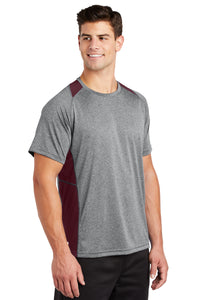 Heather Colorblock Contender Tee / Grey Maroon / Great Neck Girls Basketball