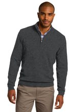 1/2-Zip Sweater / Charcoal Heather / George Mason Tennis