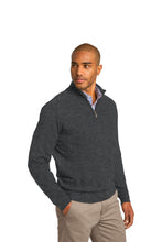 1/2-Zip Sweater / Charcoal Heather / George Mason Tennis