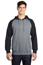 Raglan Colorblock Pullover Hooded Sweatshirt / Black / Hickory Field Hockey