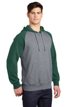 Raglan Colorblock Pullover Hooded Sweatshirt / Green / Lynnhaven Elementary Staff