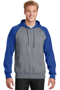 Raglan Colorblock Hooded Sweatshirt/ Gray & Royal / Plaza Softball - Fidgety