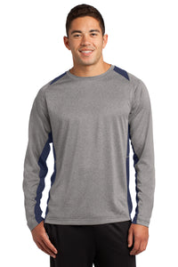Performance Dri-Fit Long Sleeve/ Vintage Heather and Navy / Lynnhaven Middle Wrestling