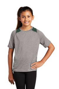 Youth Heather Colorblock Contender Tee / Green / Lynnhaven Elementary
