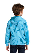 YOUTH Tie-Dye Fleece Hooded Sweatshirt / Turquoise / Arrowhead Elementary