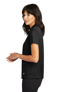 Nike Ladies Dri-FIT Vertical Mesh Polo / Black / Bayside High School Soccer
