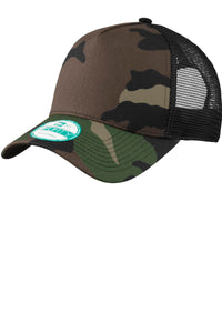 Snapback Trucker Cap / Camo Black / George Mason Tennis