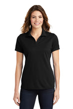 Ladies Racer Mesh Polo / Black / Great Neck Middle School Staff
