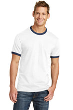 Core Cotton Ringer Tee / White & Navy / Larkspur Baseball - Fidgety