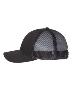 Low Profile Trucker Hat / Black / Lionfish Swim Club