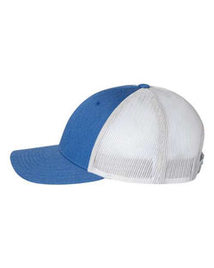 Low Profile Trucker Hat / Blue & Silver / First Colonial
