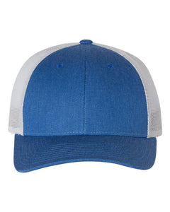 Low Pro Trucker Cap / Heather Royal/ Silver / Malibu Elementary