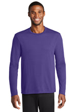 Long Sleeve Performance Blend Tee / Purple / Tallwood High School Boys Soccer