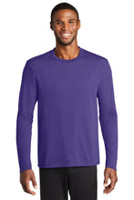 Long Sleeve Performance Blend Tee / Purple / Tallwood High School Track & Field